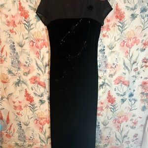 Vintage Elegant Black Evening Dress
